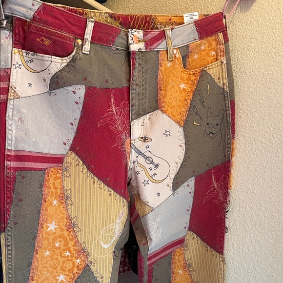 Wrangler and Lainey Wilson Multicolor Patchwork Jeans - Picture 2 of 4
